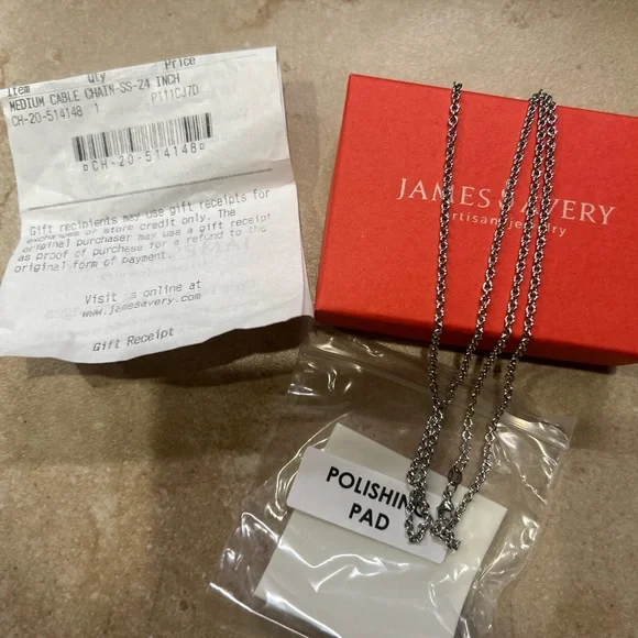 James Avery 24” medium cable Chain Necklace - Picture 3 of 8